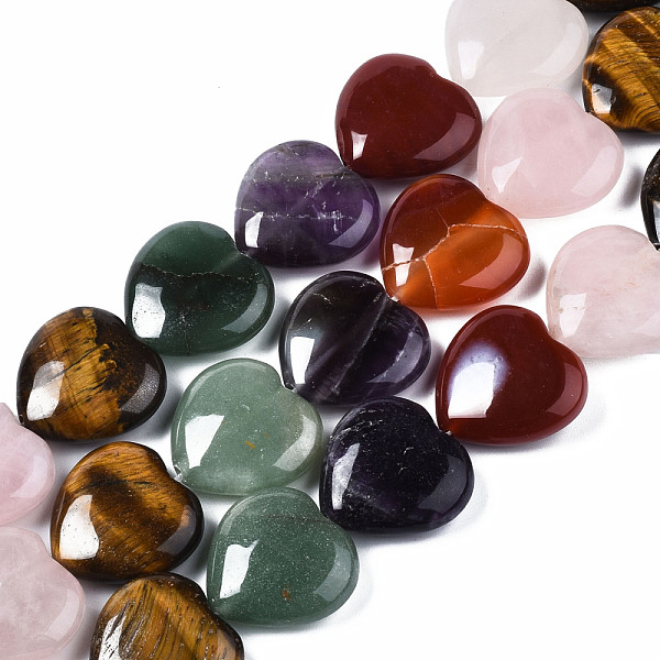 PandaHall Natural Green Aventurine & Rose Quartz & Red Agate & Tiger Eye & Amethyst Beads Strands, Heart, 24~25x25x8~11mm, Hole: 1.6mm...
PandaHall Natural Green Aventurine & Rose Quartz & Red Agate & Tiger Eye & Amethyst Beads Strands, Heart, 24~25x25x8~11mm, Hole: 1.6mm...