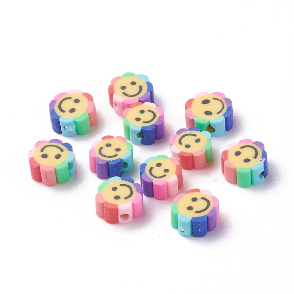 PandaHall Handmade Polymer Clay Beads, Flower with Smile Face, Colorful, 9~10.5x4.5mm, Hole: 1.6mm Polymer Clay Flower
PandaHall Handmade Polymer Clay Beads, Flower with Smile Face, Colorful, 9~10.5x4.5mm, Hole: 1.6mm Polymer Clay Flower