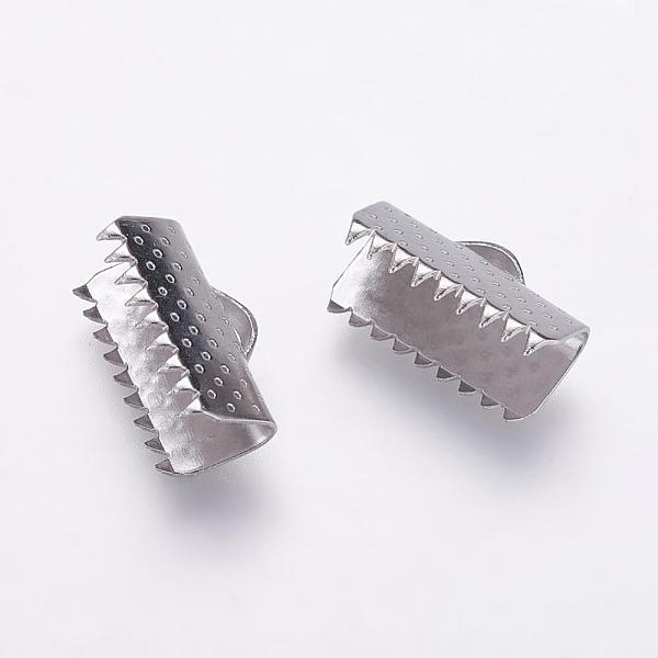PandaHall 304 Stainless Steel Ribbon Crimp Ends, Rectangle, Stainless Steel Color, 8x13mm, Hole: 1x3mm 304 Stainless Steel
PandaHall 304 Stainless Steel Ribbon Crimp Ends, Rectangle, Stainless Steel Color, 8x13mm, Hole: 1x3mm 304 Stainless Steel