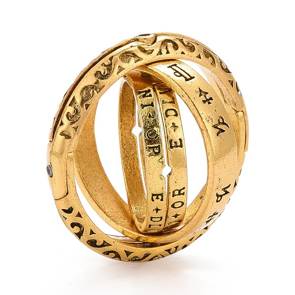 PandaHall Astronomical Sphere Ball Alloy Foldable Finger Ring, Cosmic Rotatable Ring for Calming Worry Meditation, Antique Golden, US Size 7...
PandaHall Astronomical Sphere Ball Alloy Foldable Finger Ring, Cosmic Rotatable Ring for Calming Worry Meditation, Antique Golden, US Size 7...