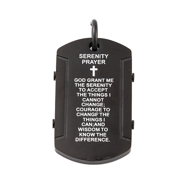 PandaHall 304 Stainless Steel Pendants, with Jump Ring, Oval with Word Serenity Prayer & Cross, Black, 42x26.5x3.5mm, Hole: 7mm 304...
PandaHall 304 Stainless Steel Pendants, with Jump Ring, Oval with Word Serenity Prayer & Cross, Black, 42x26.5x3.5mm, Hole: 7mm 304...
