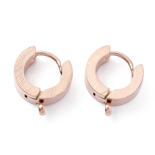 PandaHall Ion Plating(IP) 304 Stainless Steel Huggie Hoop Earrings Findings, with Vertical Loop, Ring, Rose Gold, 12x11x4mm, Hole: 1.8mm...
PandaHall Ion Plating(IP) 304 Stainless Steel Huggie Hoop Earrings Findings, with Vertical Loop, Ring, Rose Gold, 12x11x4mm, Hole: 1.8mm...
