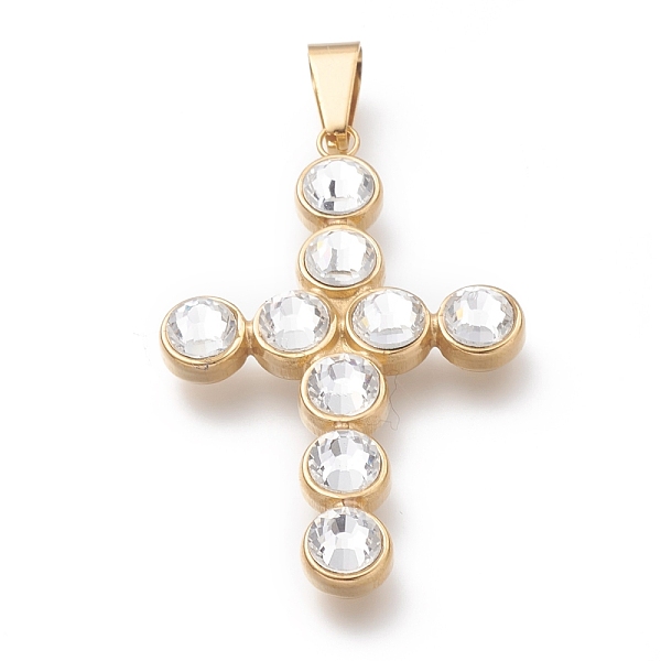 PandaHall 304 Stainless Steel Rhinestone Big Pendants, Cross, Crystal, Golden, 50x32x6.5mm, Hole: 10x4mm Stainless Steel+Rhinestone Cross..., Clear
PandaHall 304 Stainless Steel Rhinestone Big Pendants, Cross, Crystal, Golden, 50x32x6.5mm, Hole: 10x4mm Stainless Steel+Rhinestone Cross..., Clear