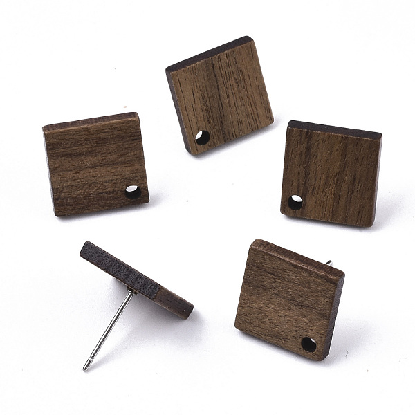 PandaHall Walnut Wood Stud Earring Findings, with 304 Stainless Steel Pin, Rhombus, Coconut Brown, 17x17mm, Hole: 1.6mm, Pin: 0.7mm Wood...
PandaHall Walnut Wood Stud Earring Findings, with 304 Stainless Steel Pin, Rhombus, Coconut Brown, 17x17mm, Hole: 1.6mm, Pin: 0.7mm Wood...