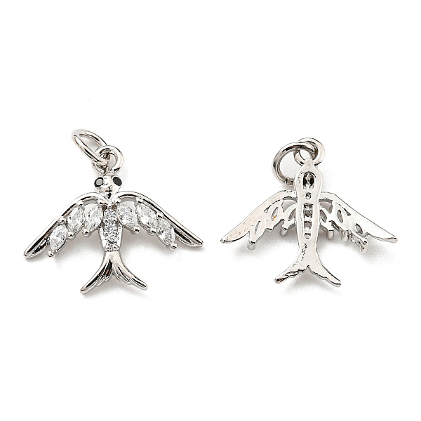 PandaHall Rack Plating Brass Micro Pave Cubic Zirconia Pendants, Lead Free & Cadmium Free, Swallow, Platinum, 15x18x2.5mm, Hole: 3mm..., Clear
PandaHall Rack Plating Brass Micro Pave Cubic Zirconia Pendants, Lead Free & Cadmium Free, Swallow, Platinum, 15x18x2.5mm, Hole: 3mm..., Clear