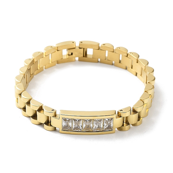 PandaHall 304 Stainless Steel Link Chain Bracelets with Clear Cubic Zirconia, Watchband Chain Bracelets, Golden, 7-1/2 inch(19cm) Cubic...
PandaHall 304 Stainless Steel Link Chain Bracelets with Clear Cubic Zirconia, Watchband Chain Bracelets, Golden, 7-1/2 inch(19cm) Cubic...