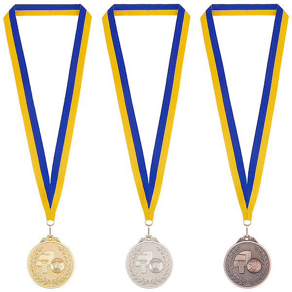 PandaHall Fingerinspire 3Pcs 3 Colors Alloy Award Basketball Medal, with Stripe Pattern Lanyard, Flat Round, Mixed Color, 515mm, 1pc/color...
PandaHall Fingerinspire 3Pcs 3 Colors Alloy Award Basketball Medal, with Stripe Pattern Lanyard, Flat Round, Mixed Color, 515mm, 1pc/color...