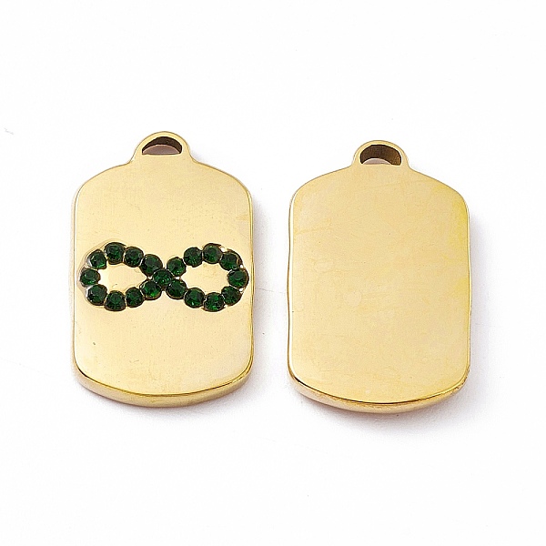 PandaHall Vacuum Plating 201 Stainless Steel Pendants, with Rhinestone, Real 18K Gold Plated, Oval with Infinity Charms, Emerald..., Green
PandaHall Vacuum Plating 201 Stainless Steel Pendants, with Rhinestone, Real 18K Gold Plated, Oval with Infinity Charms, Emerald..., Green