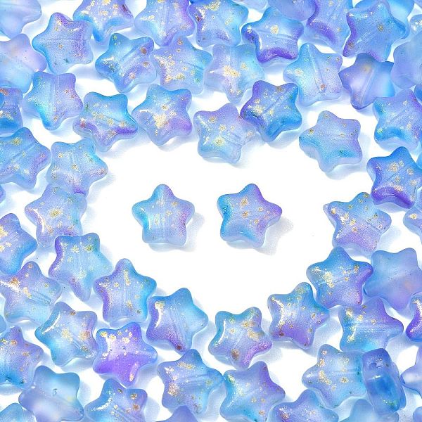 PandaHall 200Pcs Transparent Glass Beads, with Gold Foil, Star, Cornflower Blue, 8x8x4mm, Hole: 1mm Glass Star
PandaHall 200Pcs Transparent Glass Beads, with Gold Foil, Star, Cornflower Blue, 8x8x4mm, Hole: 1mm Glass Star