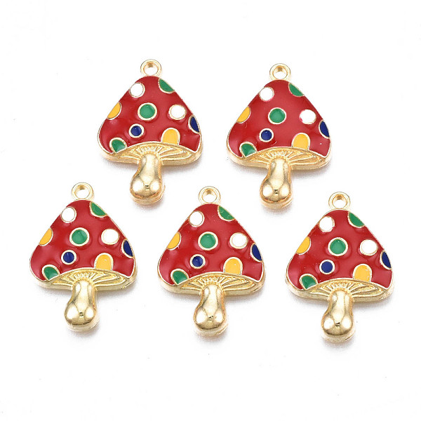 PandaHall Autumn Theme Rack Plating Alloy Enamel Pendants, Cadmium Free & Nickel Free & Lead Free, Light Gold, Mushroom, Dark Red...
PandaHall Autumn Theme Rack Plating Alloy Enamel Pendants, Cadmium Free & Nickel Free & Lead Free, Light Gold, Mushroom, Dark Red...