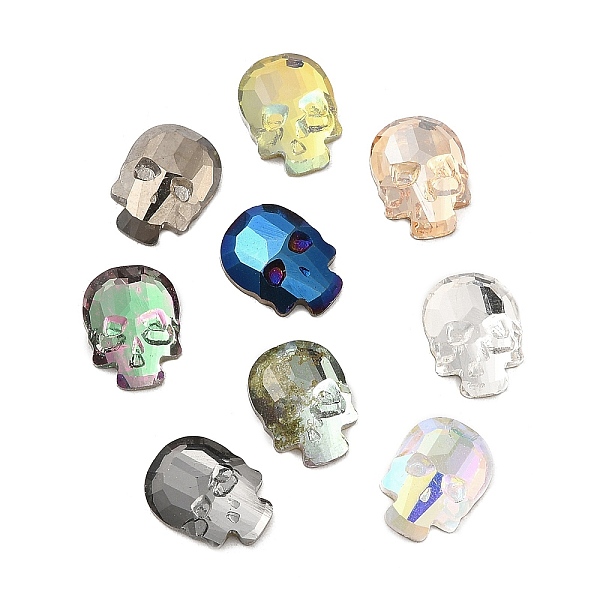 PandaHall Glass Rhinestone Cabochons, Flat Back & Back Plated, Faceted Skull, Mixed Color, 10x7.5x2.5mm Glass Rhinestone Skull Multicolor
PandaHall Glass Rhinestone Cabochons, Flat Back & Back Plated, Faceted Skull, Mixed Color, 10x7.5x2.5mm Glass Rhinestone Skull Multicolor
