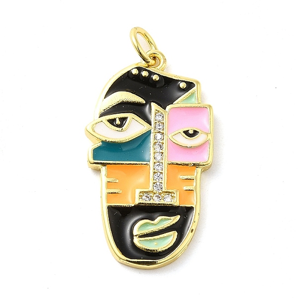 PandaHall Real 18K Gold Plated Brass Clear Cubic Zirconia Pendants, with Enamel and Jump Ring, Abstract Face, Black, 26x15x4mm, Hole: 3.4mm...
PandaHall Real 18K Gold Plated Brass Clear Cubic Zirconia Pendants, with Enamel and Jump Ring, Abstract Face, Black, 26x15x4mm, Hole: 3.4mm...