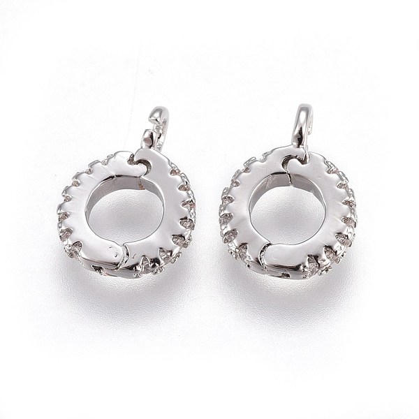 PandaHall Brass Cubic Zirconia Enhancer Shortener Bails, Hinged Pendant Bails, Long-Lasting Plated, Clear, Real Platinum Plated...
PandaHall Brass Cubic Zirconia Enhancer Shortener Bails, Hinged Pendant Bails, Long-Lasting Plated, Clear, Real Platinum Plated...