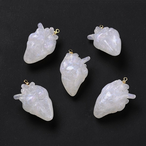 PandaHall Resin Pendants, with Brass Finding, Heart, White, 33x21x15mm, Hole: 1.4mm Brass+Resin Heart White
PandaHall Resin Pendants, with Brass Finding, Heart, White, 33x21x15mm, Hole: 1.4mm Brass+Resin Heart White