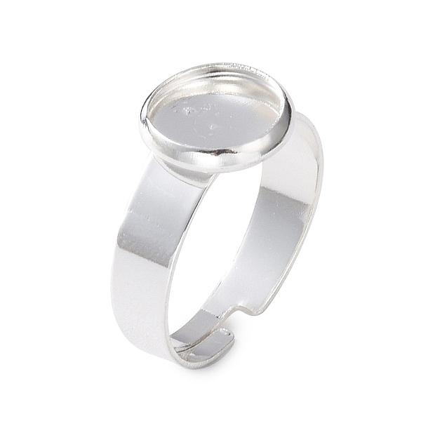 PandaHall Adjustable 201 Stainless Steel Finger Rings Components, Pad Ring Base Findings, Flat Round, Silver, Size 7, 17~17.5mm, Tray: 8mm....
PandaHall Adjustable 201 Stainless Steel Finger Rings Components, Pad Ring Base Findings, Flat Round, Silver, Size 7, 17~17.5mm, Tray: 8mm....