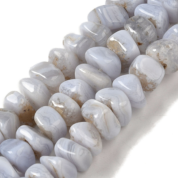 PandaHall Natural Blue Lace Agate Beads Strands, Nuggets, Tumbled Stone, 9~13x8.5~9x3.5~9mm, Hole: 0.9mm, about 59~68pcs/strand...
PandaHall Natural Blue Lace Agate Beads Strands, Nuggets, Tumbled Stone, 9~13x8.5~9x3.5~9mm, Hole: 0.9mm, about 59~68pcs/strand...