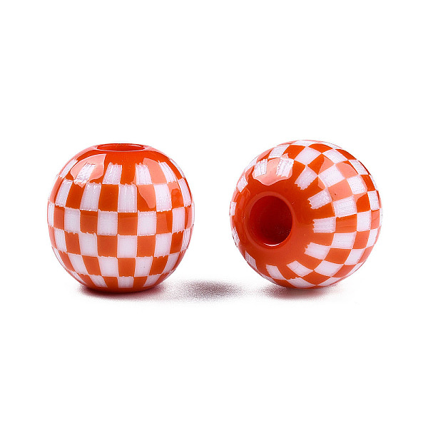 PandaHall Opaque Resin European Beads, Large Hole Beads, Round with Tartan Pattern, Red, 19.5x18mm, Hole: 6mm Resin Round Red
PandaHall Opaque Resin European Beads, Large Hole Beads, Round with Tartan Pattern, Red, 19.5x18mm, Hole: 6mm Resin Round Red
