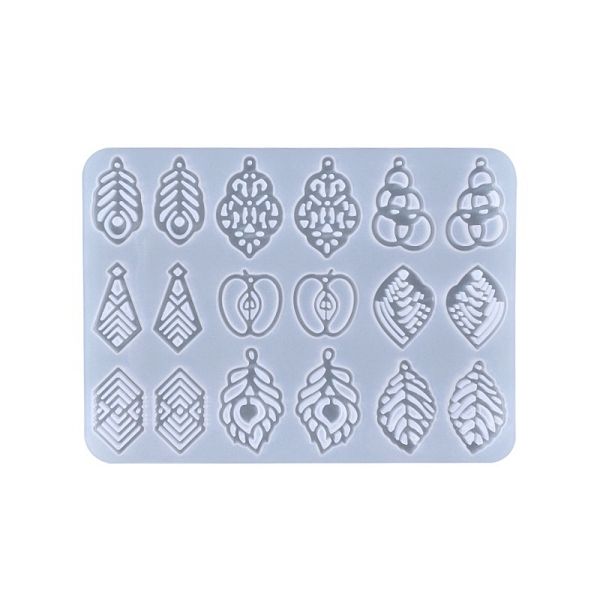 PandaHall Pendant Silicone Molds, Resin Casting Molds, For UV Resin, Epoxy Resin Jewelry Making, Mixed Shapes, White, 183x133x5.5mm, Hole...
PandaHall Pendant Silicone Molds, Resin Casting Molds, For UV Resin, Epoxy Resin Jewelry Making, Mixed Shapes, White, 183x133x5.5mm, Hole...
