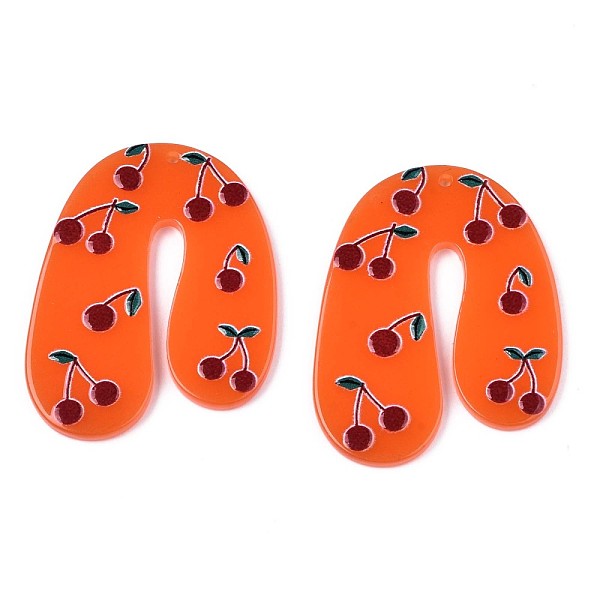 PandaHall Translucent Cellulose Acetate(Resin) Pendants, 3D Printed, U Shape with Cherry, Orange Red, 45x34x2.5mm, Hole: 1.5mm Cellulose...
PandaHall Translucent Cellulose Acetate(Resin) Pendants, 3D Printed, U Shape with Cherry, Orange Red, 45x34x2.5mm, Hole: 1.5mm Cellulose...