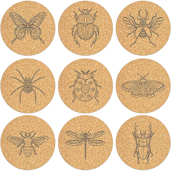 PandaHall BENECREAT 9Pcs Cork Drink Coasters Butterfly Bee Coaster 4 inch Heat -Resistant Absorbent Pad for Coffee Table, Terrace...
PandaHall BENECREAT 9Pcs Cork Drink Coasters Butterfly Bee Coaster 4 inch Heat -Resistant Absorbent Pad for Coffee Table, Terrace...