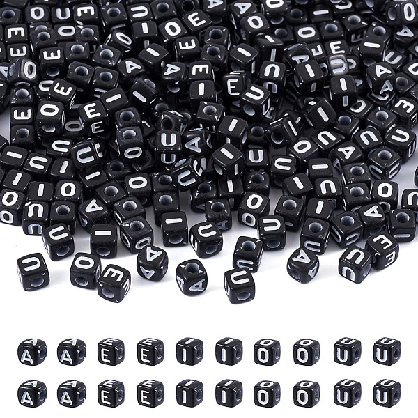 PandaHall Biyun 50G 5 Styles Opaque Horizontal Hole Acrylic Beads, Cube with Mixed Letters, Black & White, Black, 5x5x5mm, Hole: 2mm...
PandaHall Biyun 50G 5 Styles Opaque Horizontal Hole Acrylic Beads, Cube with Mixed Letters, Black & White, Black, 5x5x5mm, Hole: 2mm...