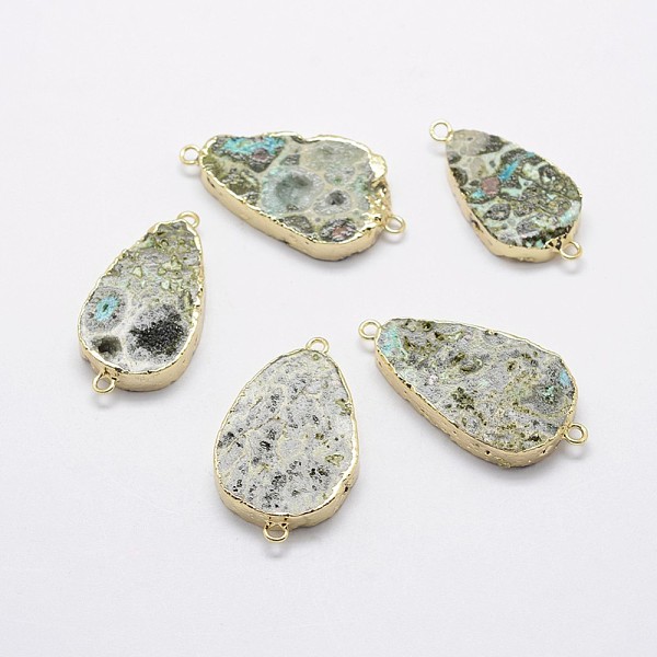 PandaHall Natural Druzy Quartz Crystal Links/Connectors, with Brass Finding, Drop, Golden, 34~40x17~22x5.5mm, Hole: 1.5mm Quartz Crystal...
PandaHall Natural Druzy Quartz Crystal Links/Connectors, with Brass Finding, Drop, Golden, 34~40x17~22x5.5mm, Hole: 1.5mm Quartz Crystal...