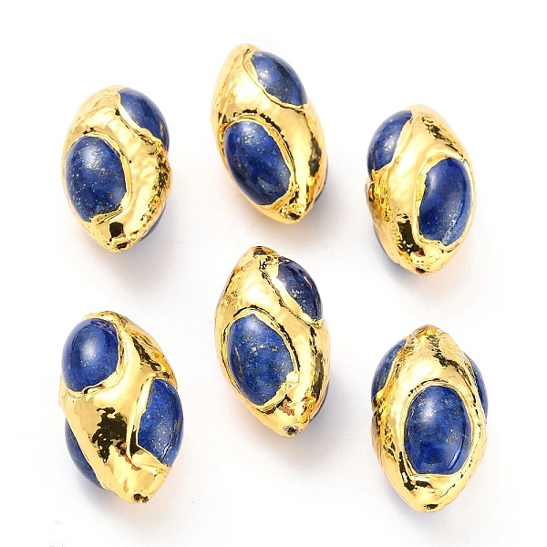 PandaHall Natural Lapis lazuli Beads, with Golden Brass Findings, Oval, 30~31x16.5~18x17.5~18mm, Hole: 1mm Lapis Lazuli Oval
PandaHall Natural Lapis lazuli Beads, with Golden Brass Findings, Oval, 30~31x16.5~18x17.5~18mm, Hole: 1mm Lapis Lazuli Oval