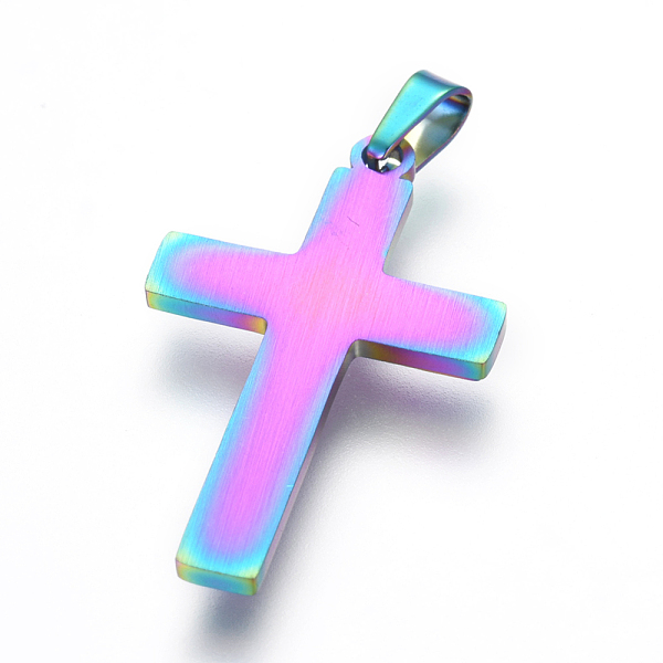 PandaHall Ion Plating(IP) 304 Stainless Steel Pendants, For Easter, Cross with Word Jesus, Rainbow Color, 30x18.4x2.2mm, Hole: 2.9x6mm 304...
PandaHall Ion Plating(IP) 304 Stainless Steel Pendants, For Easter, Cross with Word Jesus, Rainbow Color, 30x18.4x2.2mm, Hole: 2.9x6mm 304...