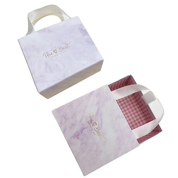PandaHall Rectangle with Marble Pattern Paper Drawer Boxes, with Ribbon Handles, for Gift Packaging, Purple, Outside Box: 14.1x12.1x4.9cm...
PandaHall Rectangle with Marble Pattern Paper Drawer Boxes, with Ribbon Handles, for Gift Packaging, Purple, Outside Box: 14.1x12.1x4.9cm...