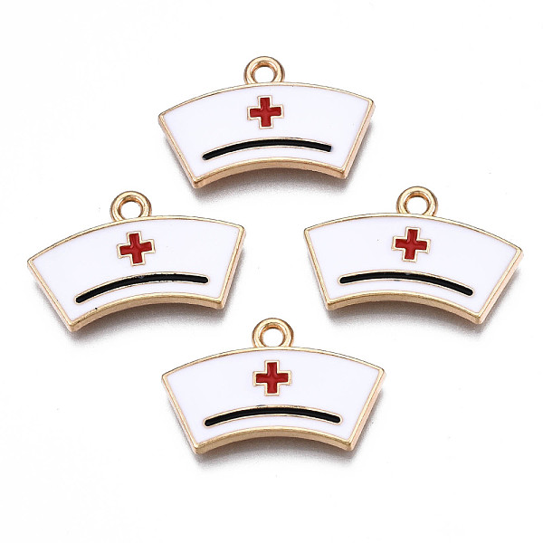 PandaHall Alloy Enamel Pendants, Cadmium Free & Lead Free, Light Gold, Nurse Cap, White, 15.5x24.5x3mm, Hole: 2mm Alloy+Enamel Hat White
PandaHall Alloy Enamel Pendants, Cadmium Free & Lead Free, Light Gold, Nurse Cap, White, 15.5x24.5x3mm, Hole: 2mm Alloy+Enamel Hat White