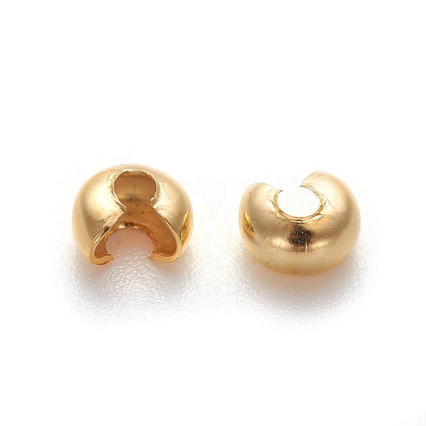 PandaHall Iron Crimp Beads Covers, Cadmium Free & Lead Free, Golden Color, Size: About 4mm In Diameter, Hole: 1.5~1.8mm Iron
PandaHall Iron Crimp Beads Covers, Cadmium Free & Lead Free, Golden Color, Size: About 4mm In Diameter, Hole: 1.5~1.8mm Iron