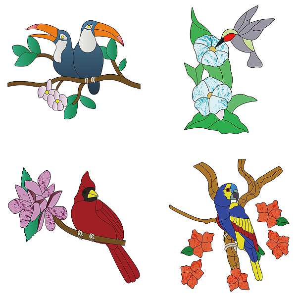 PandaHall PVC Window Sticker, for Home Decoration, Square, Bird Pattern, 16x16x0.03cm, 2pcs/style, 4 styles, 8pcs/set Plastic Bird
PandaHall PVC Window Sticker, for Home Decoration, Square, Bird Pattern, 16x16x0.03cm, 2pcs/style, 4 styles, 8pcs/set Plastic Bird