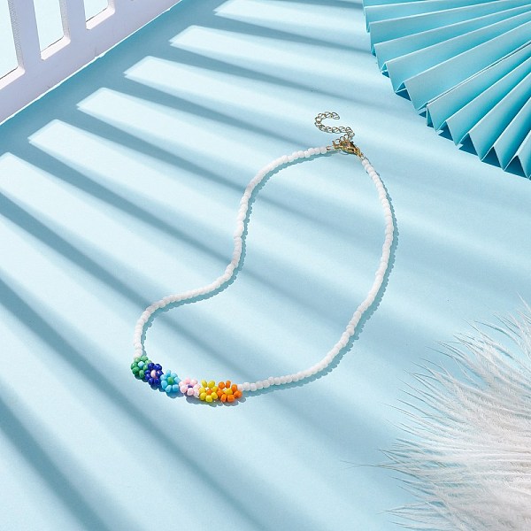 PandaHall Glass Seed Braided Flower Beaded Necklaces for Women, Colorful, 14.96 inch(38cm) Glass
PandaHall Glass Seed Braided Flower Beaded Necklaces for Women, Colorful, 14.96 inch(38cm) Glass