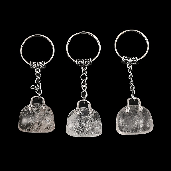 PandaHall Natural Quartz Crystal Bag Pendant Keychain, with Platinum Tone Brass Findings, for Bag Jewelry Gift Decoration, 7.4cm Quartz...
PandaHall Natural Quartz Crystal Bag Pendant Keychain, with Platinum Tone Brass Findings, for Bag Jewelry Gift Decoration, 7.4cm Quartz...