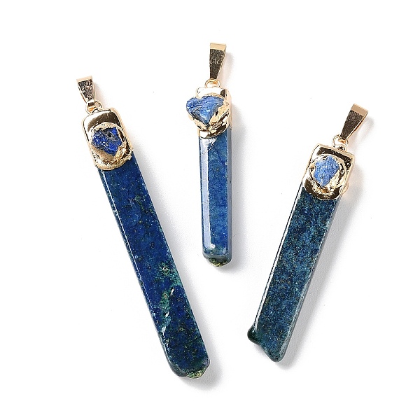 PandaHall Natural Lapis Lazuli Big Pendants, with Golden Plated Brass Snap on Bails, Rectangle Charms, 20~74x8~14x6~16mm, Hole: 10x4mm Lapis...
PandaHall Natural Lapis Lazuli Big Pendants, with Golden Plated Brass Snap on Bails, Rectangle Charms, 20~74x8~14x6~16mm, Hole: 10x4mm Lapis...