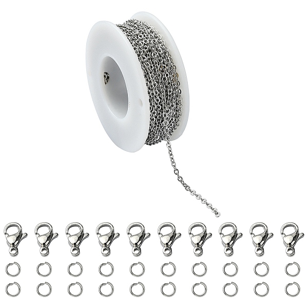 PandaHall DIY Chain Necklace Bracelet Making Kit, Including 304 Stainless Steel Cable Chains & Jump Rings & Lobster Claw Clasps, Stainless...
PandaHall DIY Chain Necklace Bracelet Making Kit, Including 304 Stainless Steel Cable Chains & Jump Rings & Lobster Claw Clasps, Stainless...