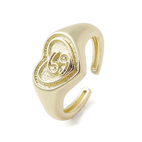 PandaHall Brass Adjustable Open Rings, Heart, Cancer, US Size 7 3/4(17.9mm) Brass Cancer
PandaHall Brass Adjustable Open Rings, Heart, Cancer, US Size 7 3/4(17.9mm) Brass Cancer