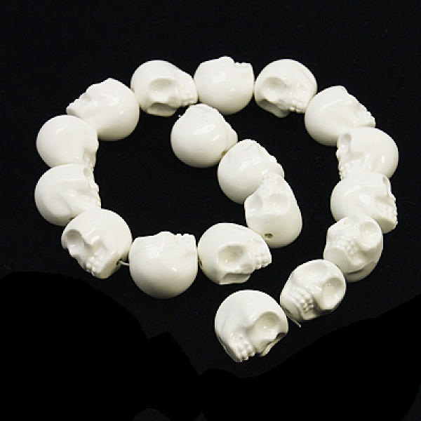 PandaHall Handmade Porcelain Beads Strands, Bright Glazed Style, Skull, Halloween, White, 15x12x15mm, Hole: 1.5mm Porcelain Skull White
PandaHall Handmade Porcelain Beads Strands, Bright Glazed Style, Skull, Halloween, White, 15x12x15mm, Hole: 1.5mm Porcelain Skull White