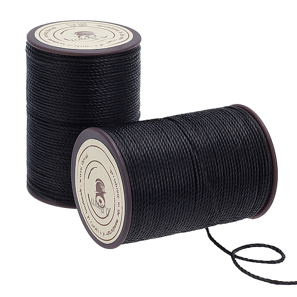 PandaHall Olycraft Round Waxed Polyester Thread String, Micro Macrame Cord, Twisted Cord, for Leather Sewing Stitching, Black, 0.8mm, about...
PandaHall Olycraft Round Waxed Polyester Thread String, Micro Macrame Cord, Twisted Cord, for Leather Sewing Stitching, Black, 0.8mm, about...