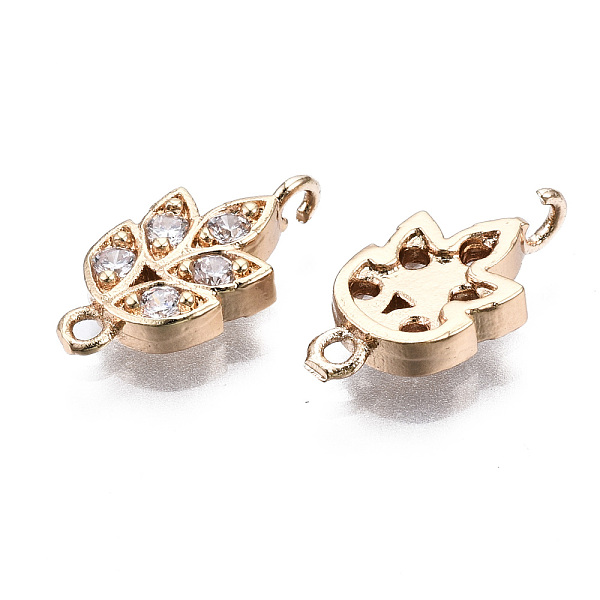 PandaHall Brass Micro Pave Clear Cubic Zirconia Links Connectors, Long-Lasting Plated, Cadmium Free & Lead Free, Leaf, Light Gold...
PandaHall Brass Micro Pave Clear Cubic Zirconia Links Connectors, Long-Lasting Plated, Cadmium Free & Lead Free, Leaf, Light Gold...