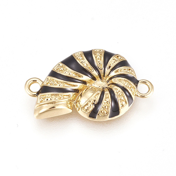 PandaHall Brass Enamel Links connectors, Long-Lasting Plated, Lead Free & Cadmium Free & Nickel Free, Spiral Shell Shape, Black, Real 18K...
PandaHall Brass Enamel Links connectors, Long-Lasting Plated, Lead Free & Cadmium Free & Nickel Free, Spiral Shell Shape, Black, Real 18K...