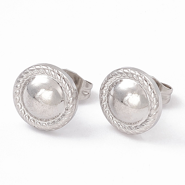 PandaHall 304 Stainless Steel Flat Round Stud Earrings for Women, Stainless Steel Color, 10mm, Pin: 0.6mm 304 Stainless Steel Flat Round
PandaHall 304 Stainless Steel Flat Round Stud Earrings for Women, Stainless Steel Color, 10mm, Pin: 0.6mm 304 Stainless Steel Flat Round