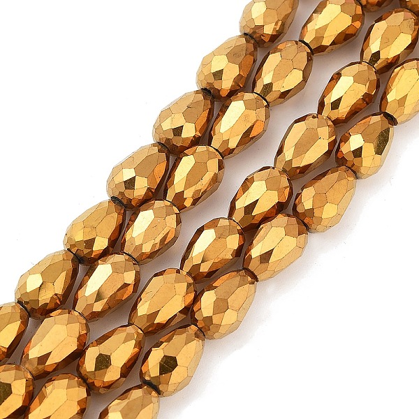 PandaHall Electroplate Glass Beads Strands, Faceted, teardrop, Golden Plated, 12x8mm, Hole: 1mm, about 60pcs/strand, 27.1 inch Glass...
PandaHall Electroplate Glass Beads Strands, Faceted, teardrop, Golden Plated, 12x8mm, Hole: 1mm, about 60pcs/strand, 27.1 inch Glass...
