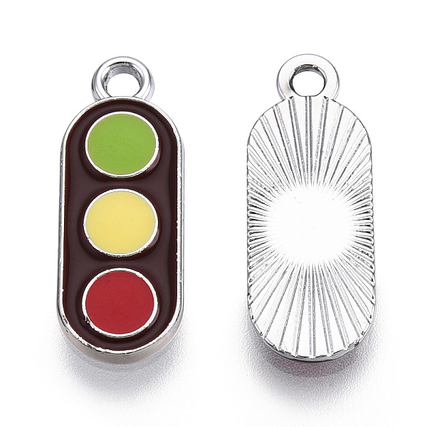 PandaHall Platinum Plated Alloy Pendants, with Enamel, Traffic Light, Colorful, 20.5x8x1.5mm, Hole: 2mm Alloy+Enamel Oval
PandaHall Platinum Plated Alloy Pendants, with Enamel, Traffic Light, Colorful, 20.5x8x1.5mm, Hole: 2mm Alloy+Enamel Oval
