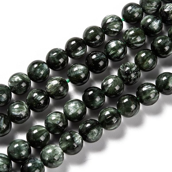 PandaHall Natural Seraphinite Beads Strands, Round, Grade A, 12mm, Hole: 1.2mm, about 33pcs/strand, 15.51 inch(39.4cm) Seraphinite Round
PandaHall Natural Seraphinite Beads Strands, Round, Grade A, 12mm, Hole: 1.2mm, about 33pcs/strand, 15.51 inch(39.4cm) Seraphinite Round