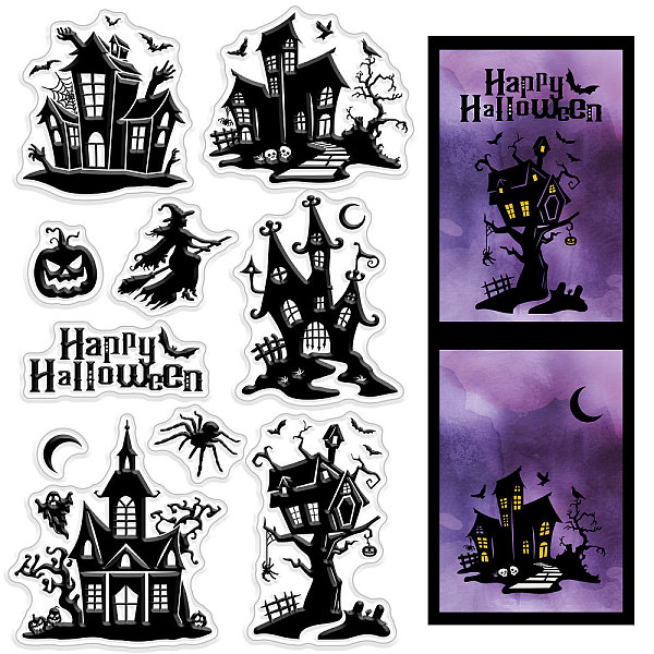 PandaHall CRASPIRE Halloween Themed Silicone Clear Stamps Haunted House Pumpkin Spider Sorceress Reusable Rubber Transparent Seals for Cards...
PandaHall CRASPIRE Halloween Themed Silicone Clear Stamps Haunted House Pumpkin Spider Sorceress Reusable Rubber Transparent Seals for Cards...