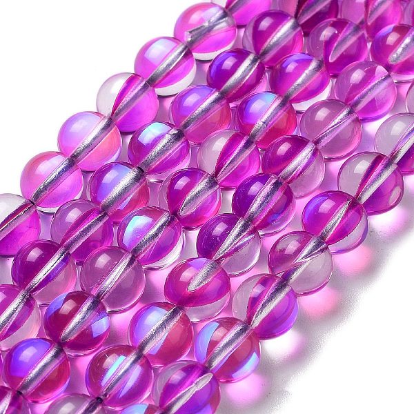 PandaHall Synthetic Moonstone Beads Strands, Round, Fuchsia, 8mm, Hole: 1mm, about 23~24pcs/strand, 7.09~7.32 inch(18~18.6cm) Moonstone..., Pink
PandaHall Synthetic Moonstone Beads Strands, Round, Fuchsia, 8mm, Hole: 1mm, about 23~24pcs/strand, 7.09~7.32 inch(18~18.6cm) Moonstone..., Pink