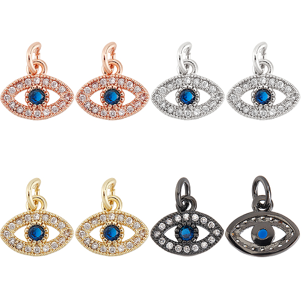 PandaHall SUPERFINDINGS 8Pcs 4 Colors Brass Micro Pave Clear Cubic Zirconia Charms, with Jump Ring, Eye, Mixed Color, 9.5x11.5x2mm, Jump..., Multicolor
PandaHall SUPERFINDINGS 8Pcs 4 Colors Brass Micro Pave Clear Cubic Zirconia Charms, with Jump Ring, Eye, Mixed Color, 9.5x11.5x2mm, Jump..., Multicolor