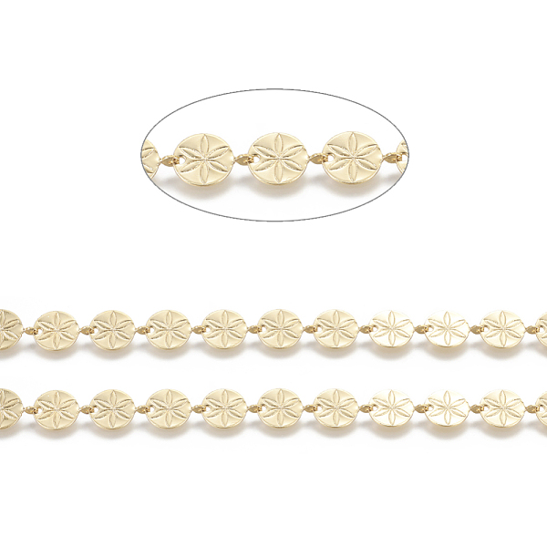 PandaHall 3.28 Feet Brass Handmade Beaded Chains, Link Chain, Long-Lasting Plated, Soldered, Flat Round with Flower,Real 18K Gold Plated...
PandaHall 3.28 Feet Brass Handmade Beaded Chains, Link Chain, Long-Lasting Plated, Soldered, Flat Round with Flower,Real 18K Gold Plated...