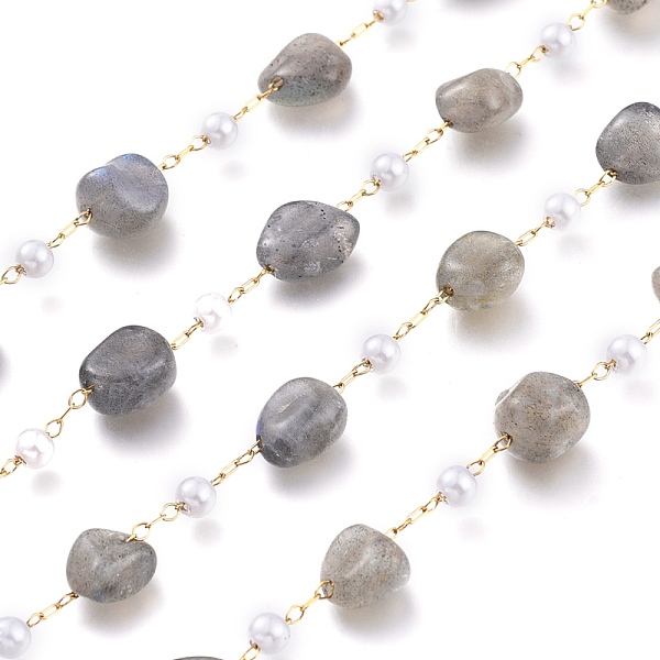 PandaHall 304 Stainless Steel Link Chains, with Glass Pearl & Natural Labradorite Nuggets Beads, Long-Lasting Plated, Unwelded, with Spool..., Gray
PandaHall 304 Stainless Steel Link Chains, with Glass Pearl & Natural Labradorite Nuggets Beads, Long-Lasting Plated, Unwelded, with Spool..., Gray